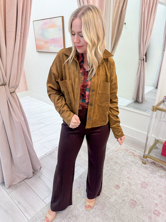 ZS All Day Cropped Suede Jacket