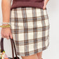 Manhattan Hush Plaid Mini Skirt