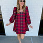 Collins Dress Cabernet Plaid