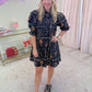 Fleur Noir Mini Dress