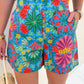 Tropical Floral Button Front Short