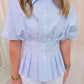 Kelli Striped Collared Top