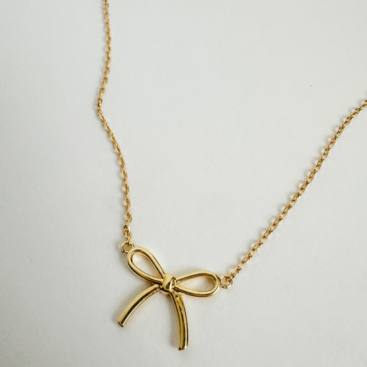 Luxe Thin Bow Necklace