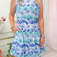 Garden Blues Mini Dress