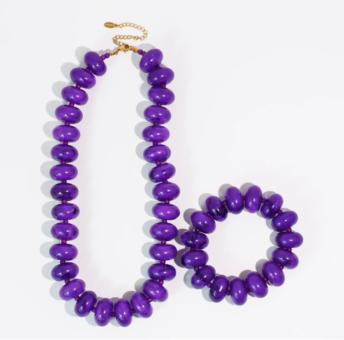Sugar Bead Necklace & Bracelet Set