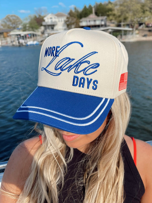 More Lake Days Vintage Trucker Hat
