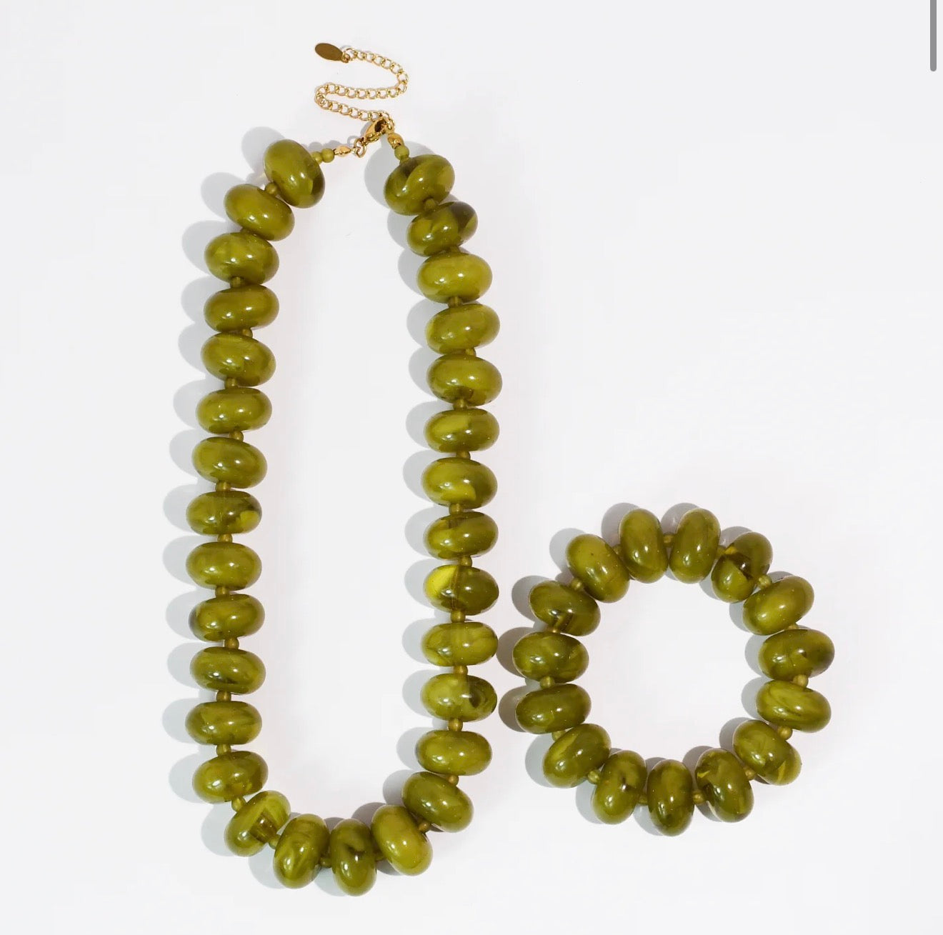 Sugar Bead Necklace & Bracelet Set