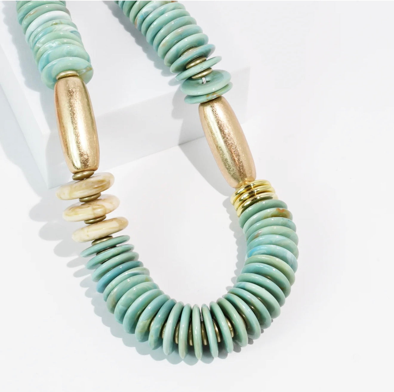 Turquoise Disc Necklace