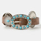 Western Turq Buckle Concho Belt