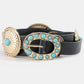 Western Turq Buckle Concho Belt
