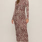 ZS Sevilla Zebra Mesh Midi Dress