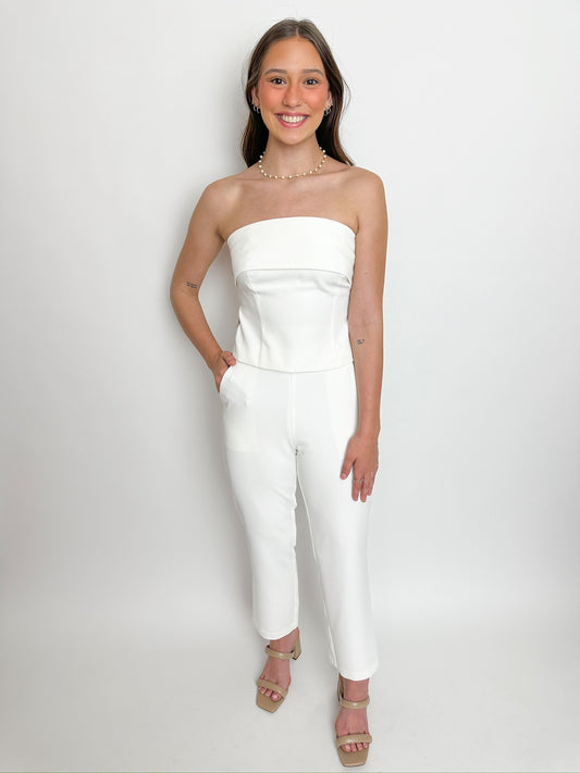 Crosby Strapless Crop Top and Pant Set
