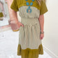 Olive Branch Striped Maxi Dress