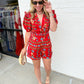 Aria Floral Ruffle Belted Romper