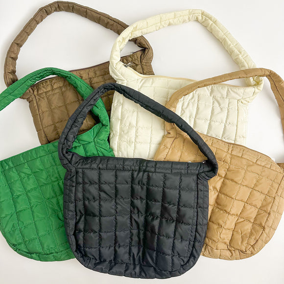 Cross Body Quilted Tote