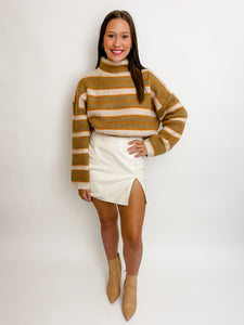 Mocha Latte Striped Sweater