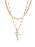 FB Double Crossed 2 Layer Necklace