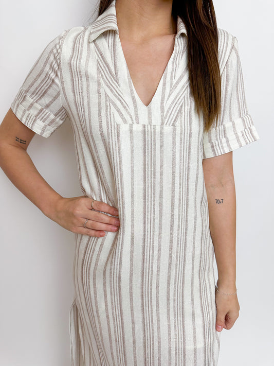Maven Stripe Maxi Shirt Dress