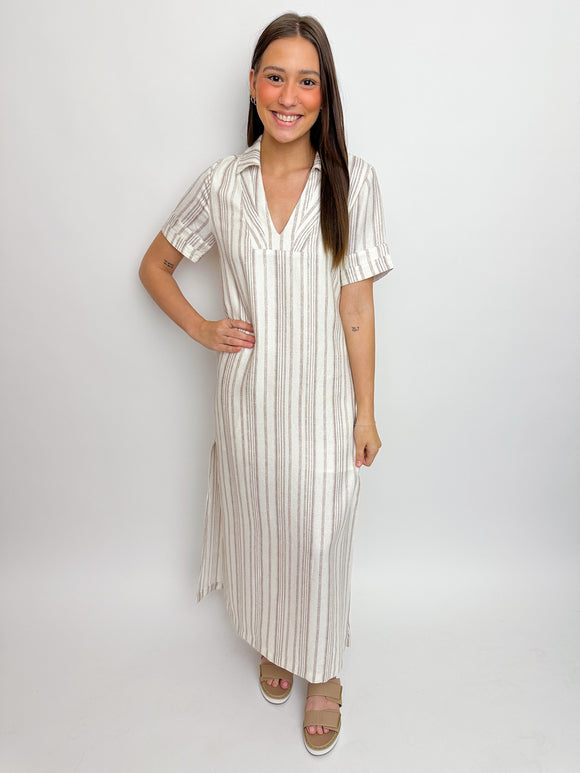 Maven Stripe Maxi Shirt Dress