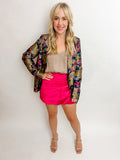 Sally Satin Pleated Skort