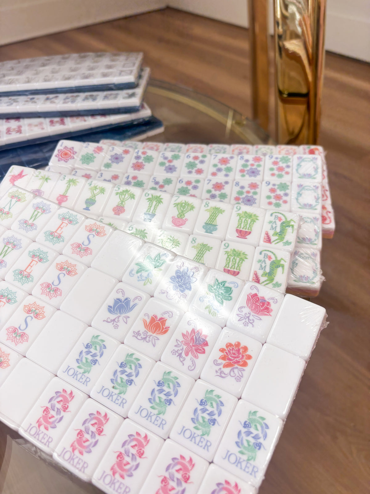 Pearlescent Mahjong Tile Set