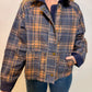 Plaid Printed Short Barn Jacket