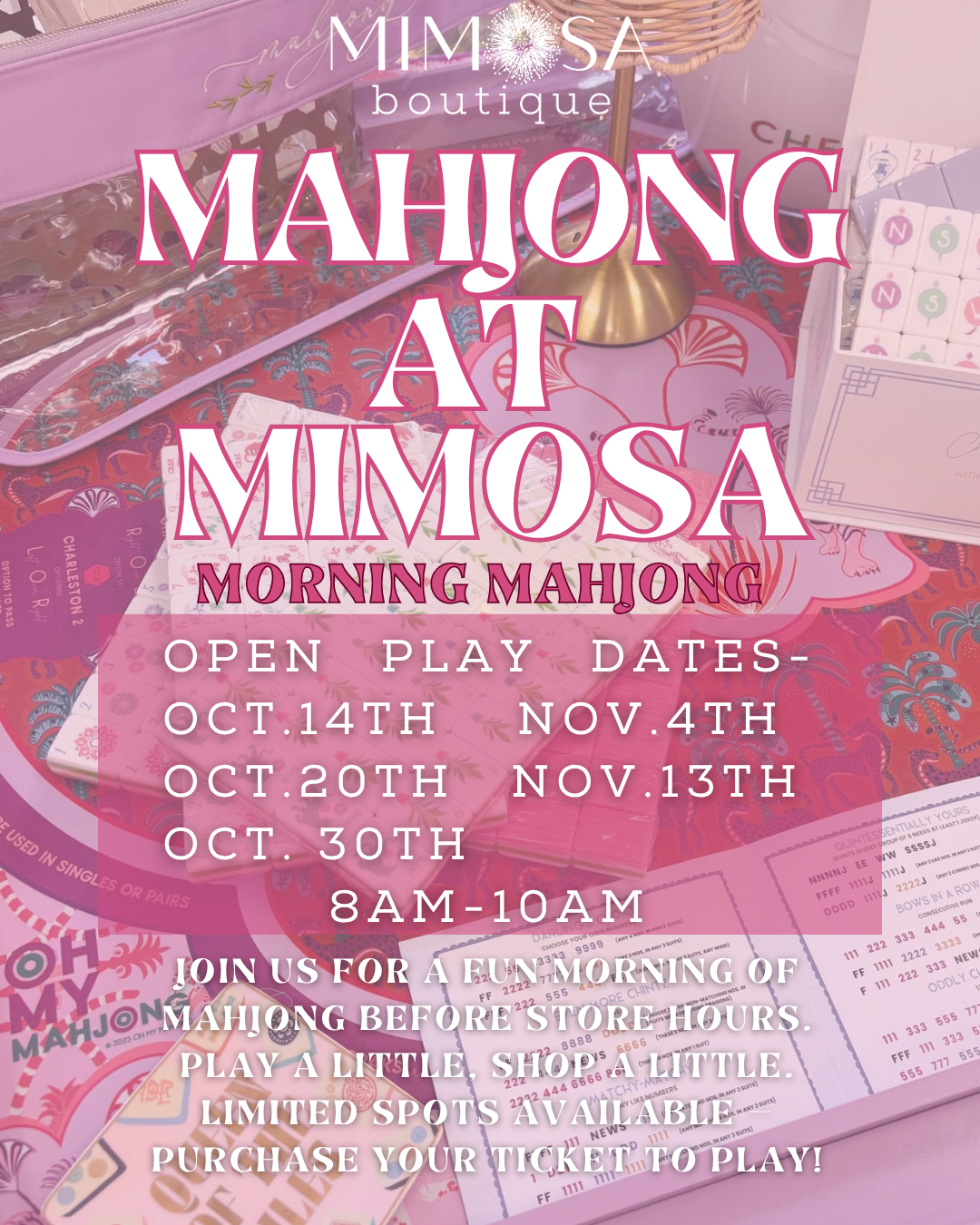Mahjong Ticket October 20th