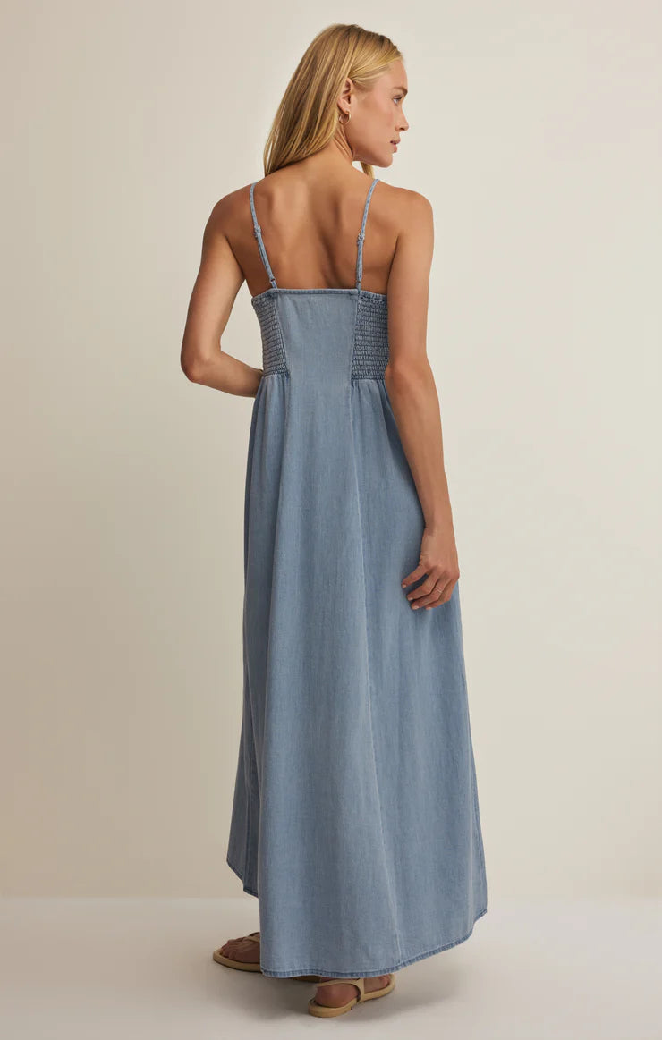 ZS Angel Eyes Chambray Midi Dress