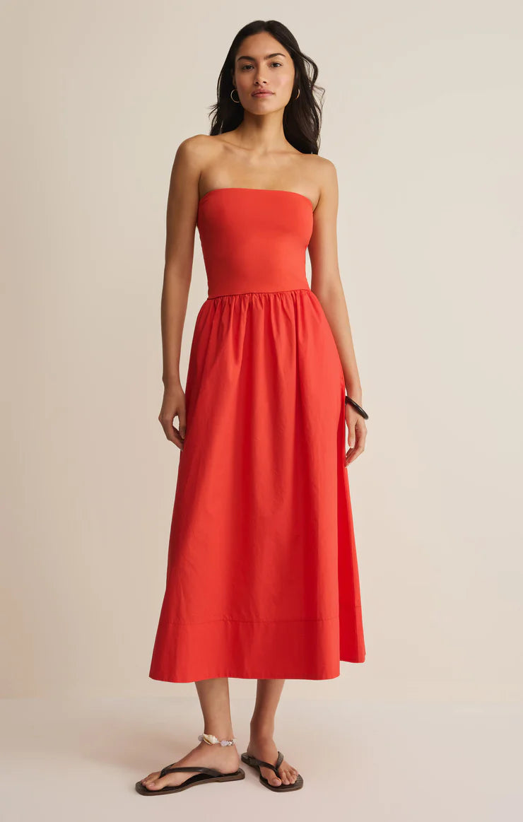 ZS Sunsought Strapless Midi Dress