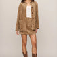 ZS Perri Suede Mini Skirt