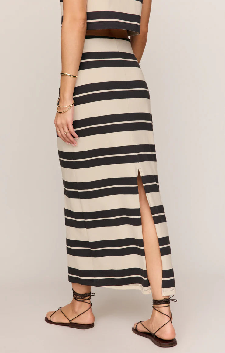 ZS Gail Striped Jersey Midi Skirt