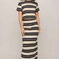 ZS Gail Striped Jersey Midi Skirt