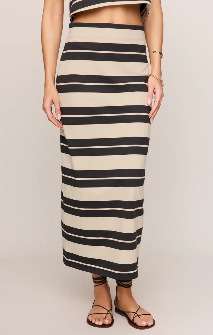 ZS Gail Striped Jersey Midi Skirt
