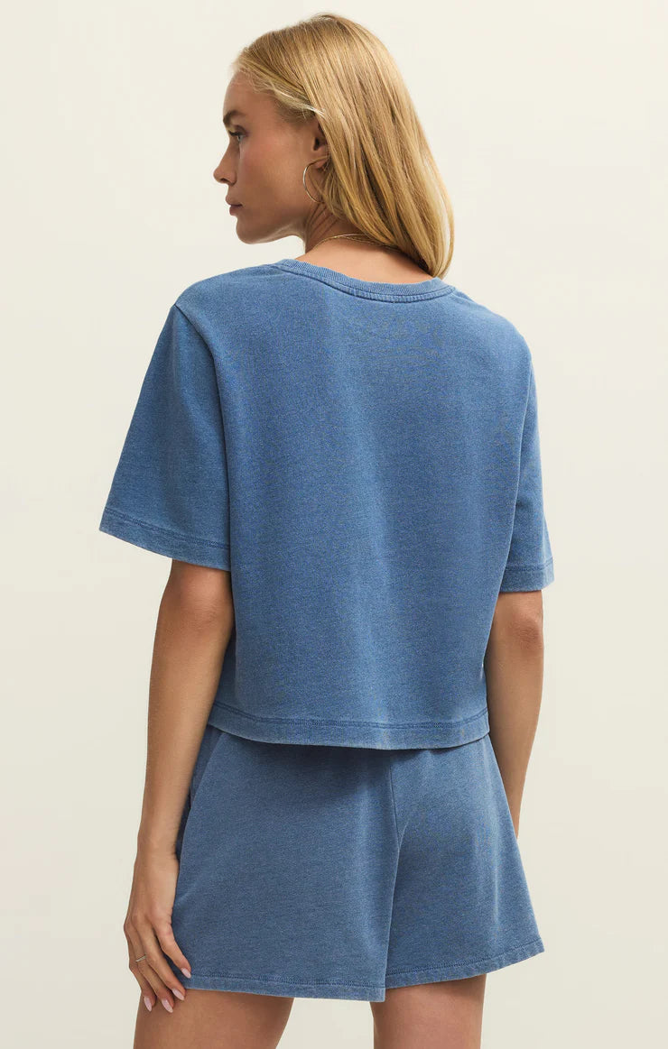 ZS Curran Knit Denim Sweatshirt