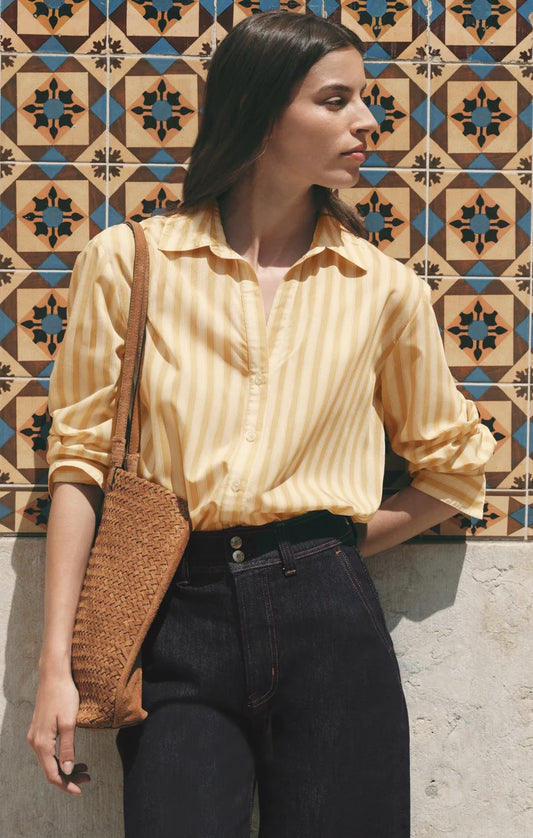 ZS Golden Haven Stripe Button Up