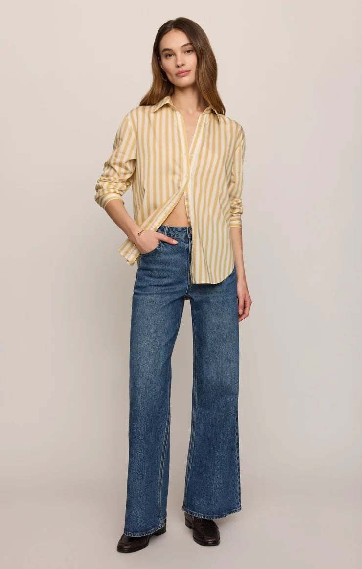 ZS Golden Haven Stripe Button Up