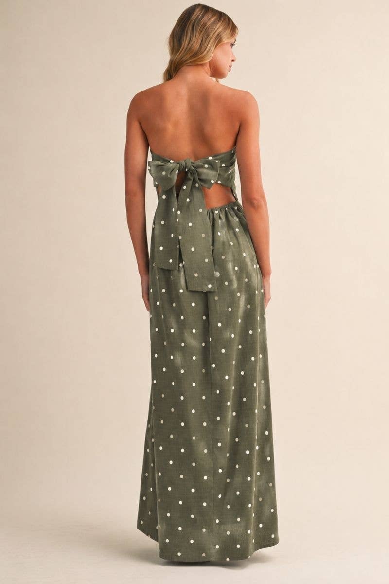 Polka Dot Tube Maxi Dress