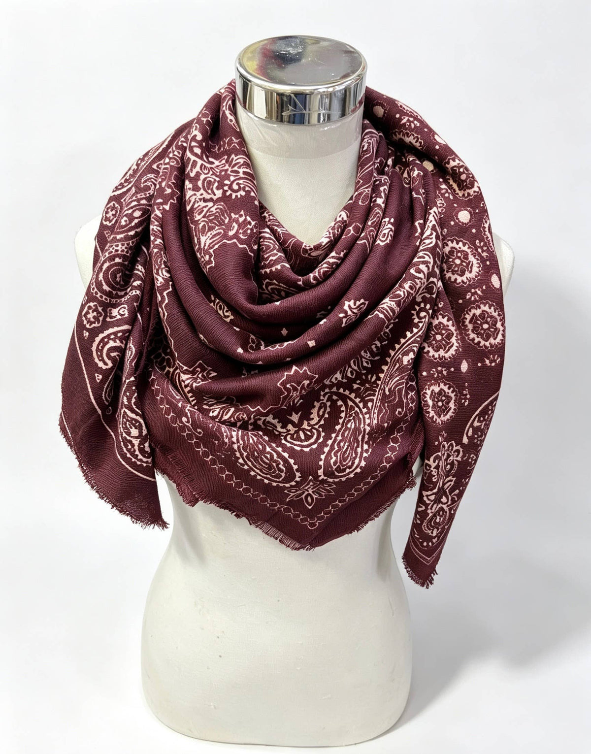 Paisley Quadrant Print Large Scarf
