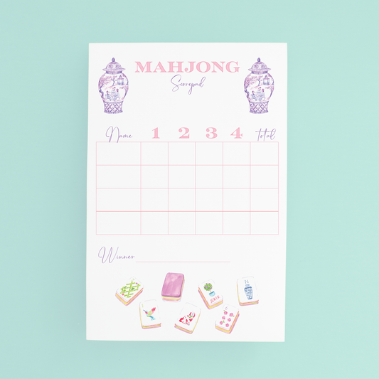 Mahjong Scorecard Pad - Taylor Tiles