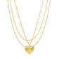 Triple Layer Heart Pendant Necklace