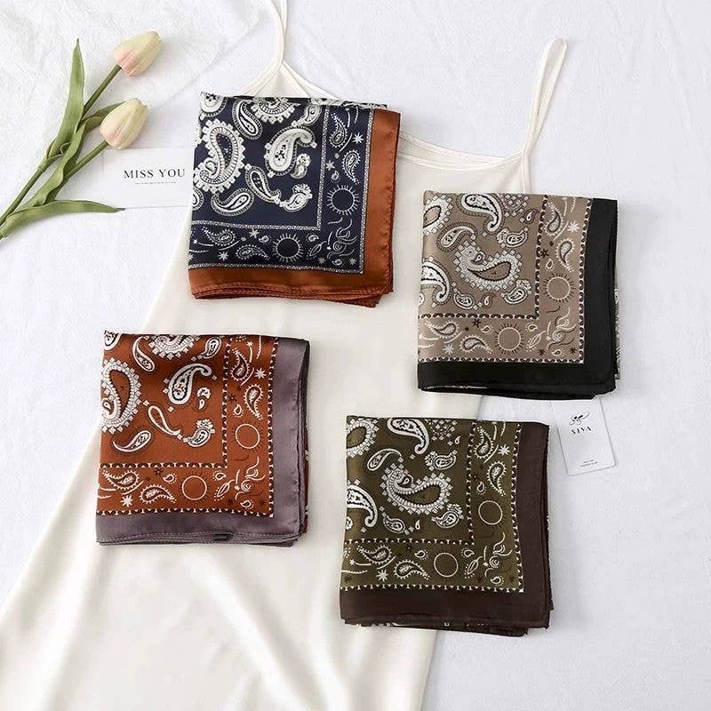 Paisley Pattern Silky Scarf