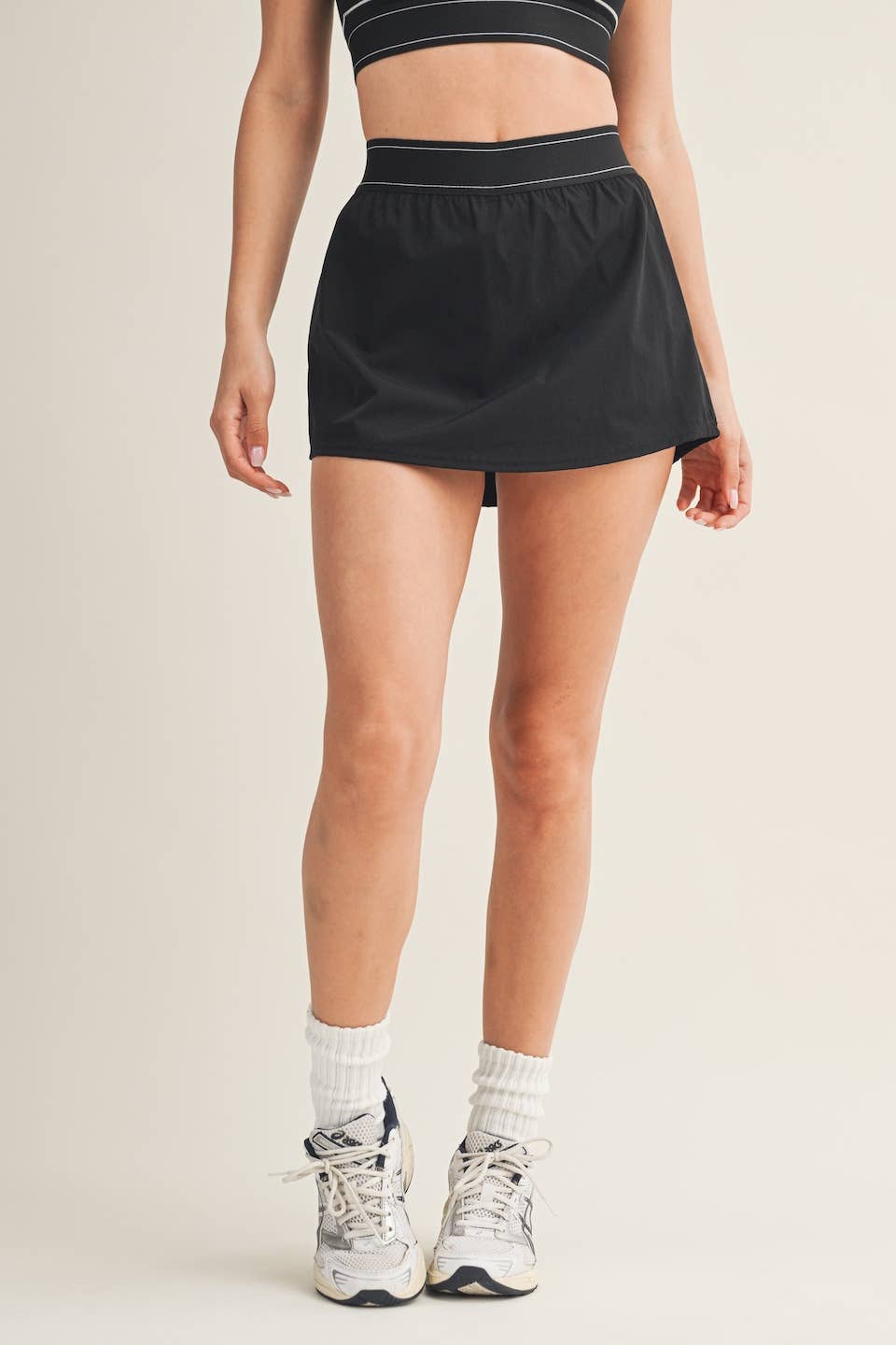 Waistband Contrast Skort