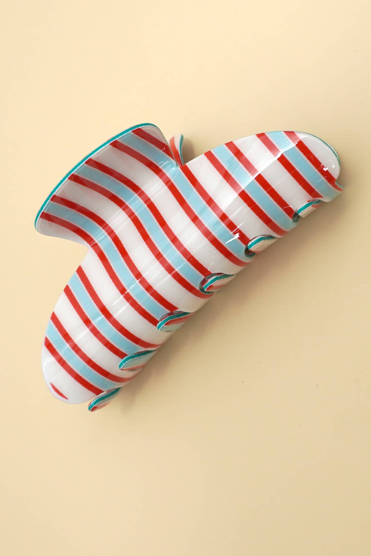 Jumbo Stripe Plaid Claw Clips