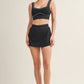 Waistband Contrast Skort