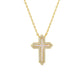 Feel The Faith Shell Pavé Cross Necklace