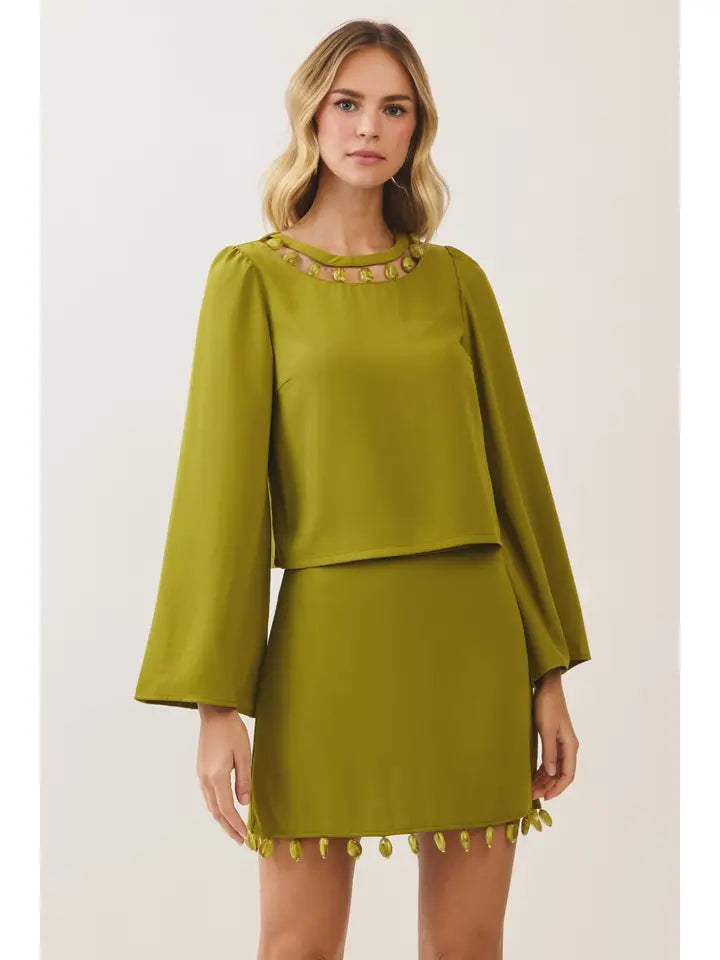 Citrine Beaded Blouse