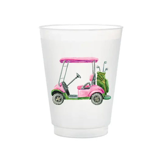 Golf Cart Frosted Cup-Set of 6