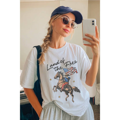 Land of the Free Graphic Oversized Tee