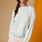 Blush Stripe Crewneck Sweater