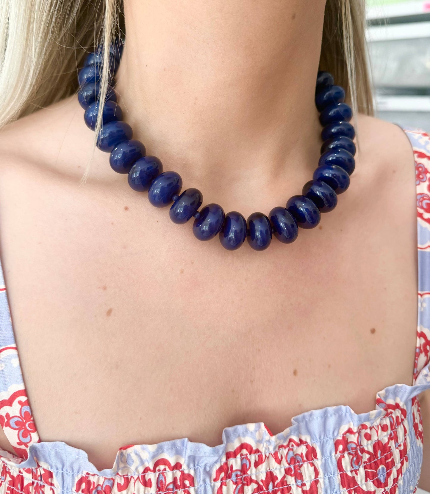 Bailey Chunky Beaded Necklace- Chartreuse